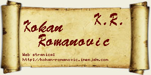 Kokan Romanović vizit kartica